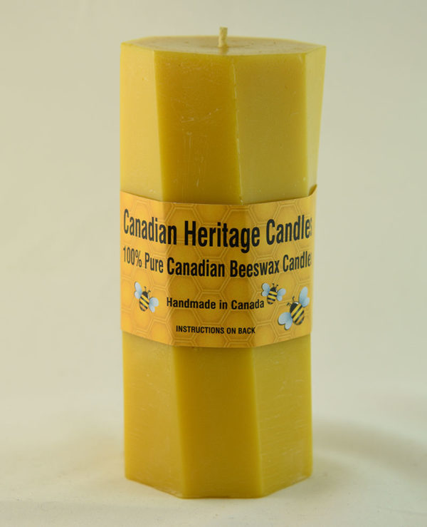 Twisted Pillar Beeswax Candle